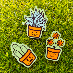 Spooky Spring Plant Vinyl Stickers